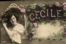 CPA Fantaisie Prenom Cecile