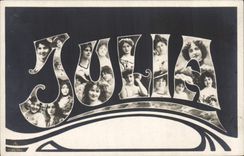 VINTAGE POSTCARD Fantasy Julia First name