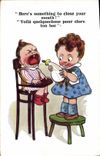 VINTAGE POSTCARD Fantasy Child Baby Milk