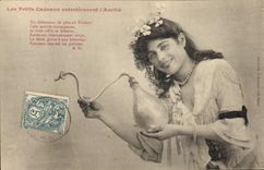 VINTAGE POSTCARD Fantasy Woman Bibberon Milk