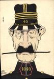 VINTAGE POSTCARD Fantasy Illustrator G Lion Soldier Militaria Genius