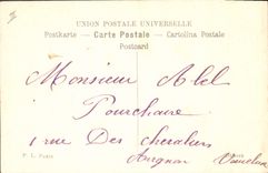 VINTAGE POSTCARD Fantaisie Illustrator G Lion I come at the Femme moment to hat WC