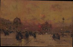 VINTAGE POSTCARD Fantaisie Illustrator Luir Luigi Paris Places Carousel