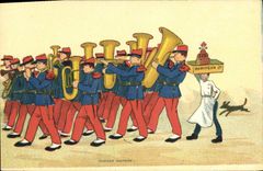 CPA Fantaisie Militaria Musique militaire Godiveau 