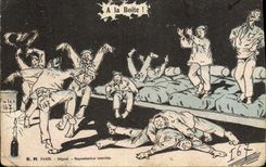 VINTAGE POSTCARD Fantaisie Militaria With limps