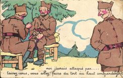 CPA Fantaisie Militaria Moi j'aurais attaque par 