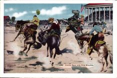 Rodeo del oeste lejano de los indios del muchacho del criado de la vaca de la POSTAL de la VENDIMIA