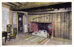 CPA Far West Cow Boy Indiens Linving room Paul Revere House Boston Mass 