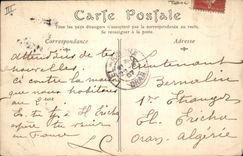 VINTAGE POSTCARD Foklore Langres Tobacco the warehouse of the tobaccos