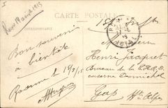 VINTAGE POSTCARD Renaison Drill Fitted of the stopping of the Spot and House of the guards