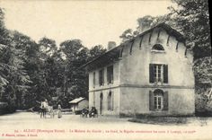 VINTAGE POSTCARD Foret Alzau the house of the guard the Drain leading water has Lampy