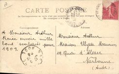 VINTAGE POSTCARD Drill domanial of Automobile Mazan House forestiere