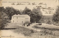 VINTAGE POSTCARD Foret Conquet Maison of the guard Laughs of the Black Mountain