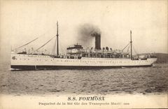 VINTAGE POSTCARD Boat Steamer S Formosa Steamer of Al co. of the Maritime transport