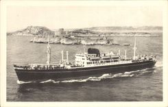 VINTAGE POSTCARD Bateau mixed Steamers Ferdinand of lesseps Pierre Loti bourdonnais It Jean Laborde