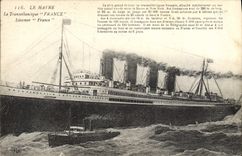 CPA Bateau Paquebot France Transatlantique Le Havre 