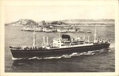 CPA Bateau Paquebots mixtes Ferdinand de Lesseps Pierre Loti La Bourdonnais Jean Laborde 