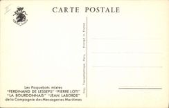 CPA Bateau Paquebots mixtes Ferdinand de Lesseps Pierre Loti La Bourdonnais Jean Laborde 