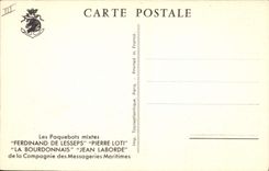 CPA Bateau Paquebots mixtes Ferdinand de Lesseps Pierre Loti La Bourdonnais Jean Laborde 