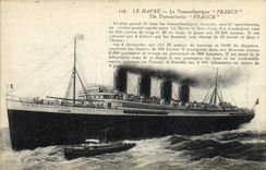 CPA Bateau Paquebot Le Havre Transatlantique 
