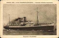 CPA Bateau Paquebot Flandre Cie Generale Transatlantique