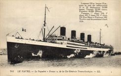 CPA Bateau Paquebot Le Havre Transatlantique 