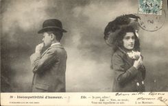 VINTAGE POSTCARD Fantasy Incompatabilite Children of mood