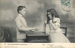 CPA Fantaisie Enfants Incompatabilite d'humeur