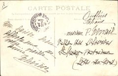 VINTAGE POSTCARD Goat Two orphans