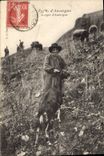 CPA Chevre Types d'Auvergne Berger 