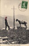 CPA Chevre Le soir dans la montagne Folklore 