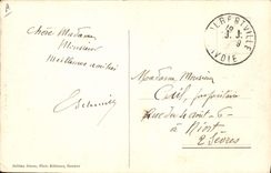 VINTAGE POSTCARD Goat the evening in the mountain Folklore