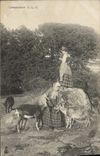 CPA Chevre Camaraderie Folklore 