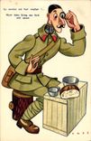 VINTAGE POSTCARD Fantaisie Militaria the service is strong neglects
