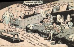 CPA Fantaisie Militaria Extinction des feux 