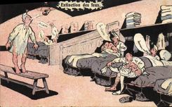 CPA Fantaisie Militaria Extinction des feux 