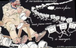 CPA Fantaisie Militaria Manger 