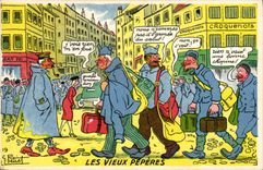 CPA Fantaisie Militaria Les vieux peperes 
