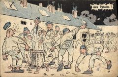 CPA Fantaisie Militaria Aux patates