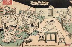 VINTAGE POSTCARD Militaria Fantasy With the bolsters