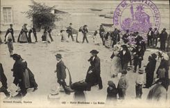 VINTAGE POSTCARD Folklore Breton Wedding the ridee Marriage