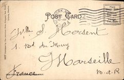 CPA Far West Cow Boy A Moose hunters Camp Camp in Maine Indiens