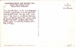 MODERN CARD Far West Cow Servant boy Handsome Brady and Whiskey Bill Knott' S Berry Ghost Town Buena Park California