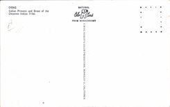 CPA Far West Cow Boy Indian princess and brave of the cheyenne Indian Tribe 