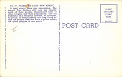 CPA Far West Cow Boy Pueblo de Taos New Mexico Indiens