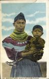 VINTAGE POSTCARD Far West Cow Servant boy Seminole Indian woman and Child Florida