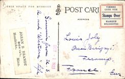 VINTAGE POSTCARD Far West Cow Servant boy Indian papoose