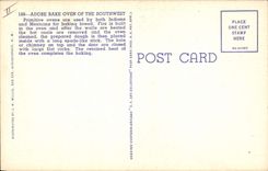 CPA Far West Cow Boy Adobe bake oven of the Southwest