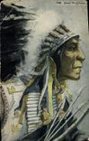 VINTAGE POSTCARD Far West Cow Boy Chief Wold Wraps Indian