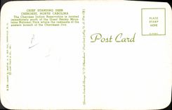 MODERN CARD Far West Cow Servant boy Chief standing deer Cherokee North Carolina